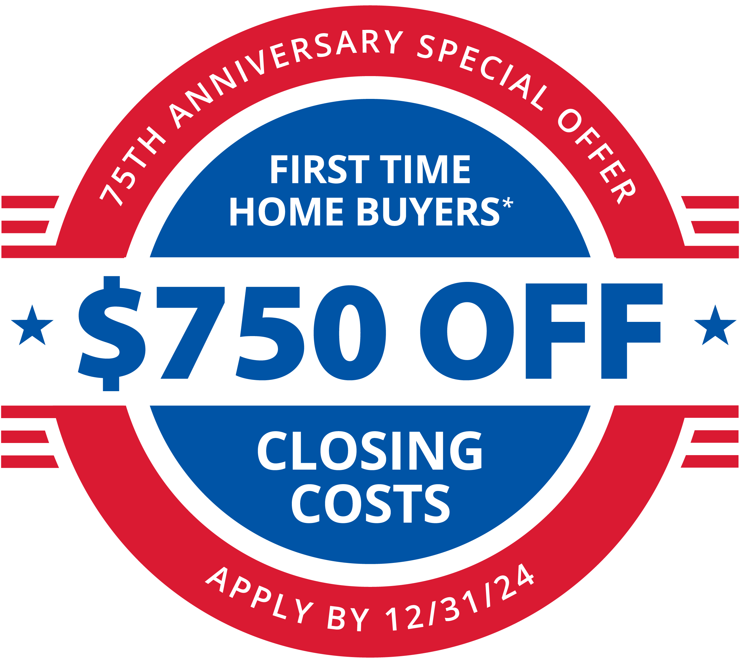 $750 off closing costs